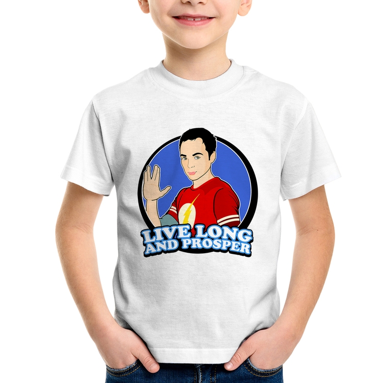 Camiseta Infantil Sheldon Spock