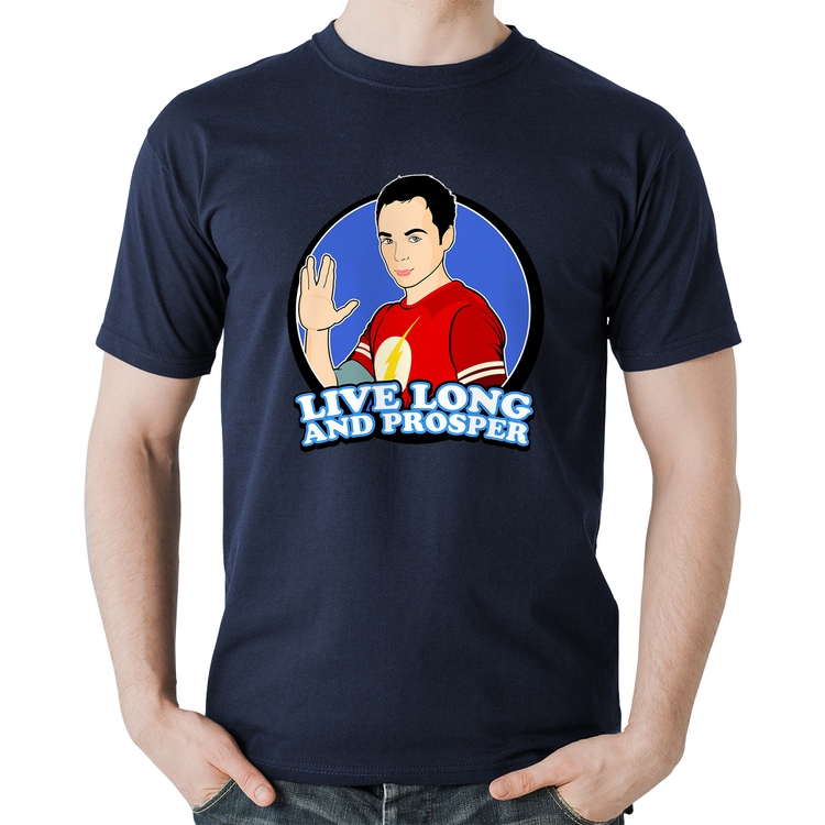 Camiseta Algodão Sheldon Spock - Marinho