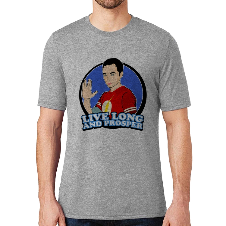 Camiseta Sheldon Spock - Cinza