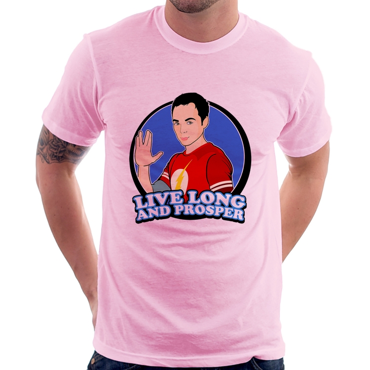 Camiseta Sheldon Spock - Rosa Bebê
