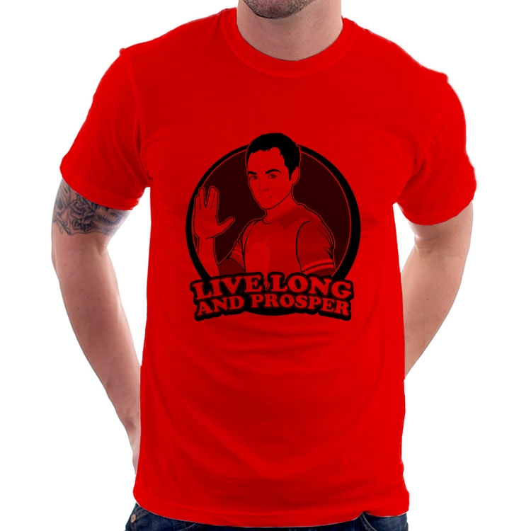 Camiseta Sheldon Spock - Vermelha