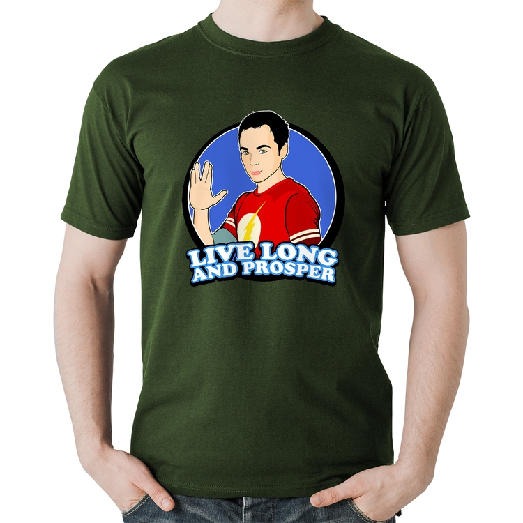 Camiseta Algodão Sheldon Spock - Musgo