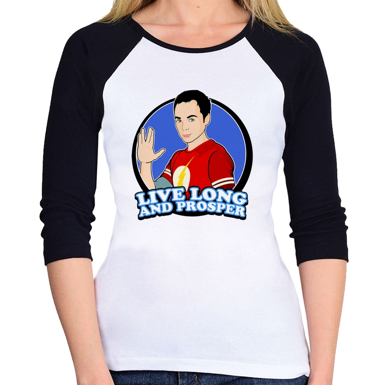 Baby Look Raglan Sheldon Spock Manga 3/4