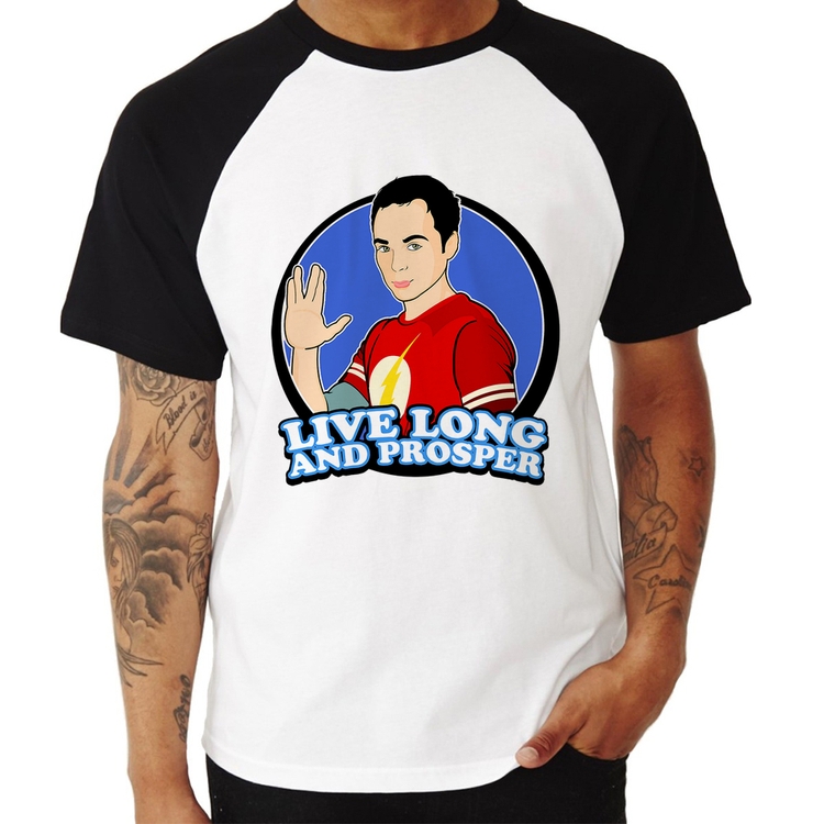 Camiseta Raglan Sheldon Spock