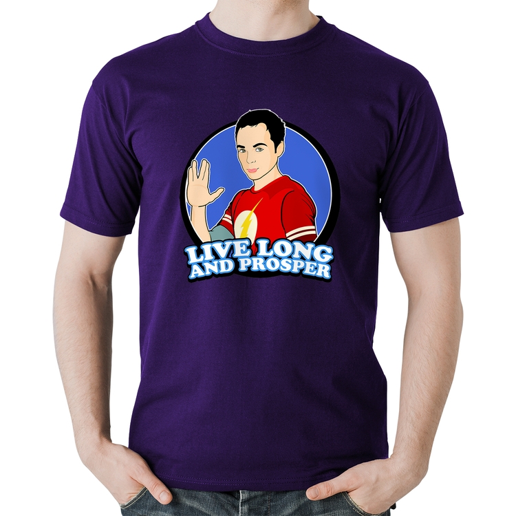 Camiseta Algodão Sheldon Spock - Roxa