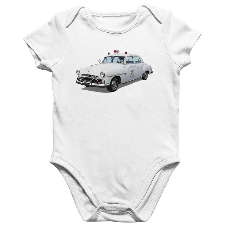 Body Bebê Algodão Sheriff Car - Branco