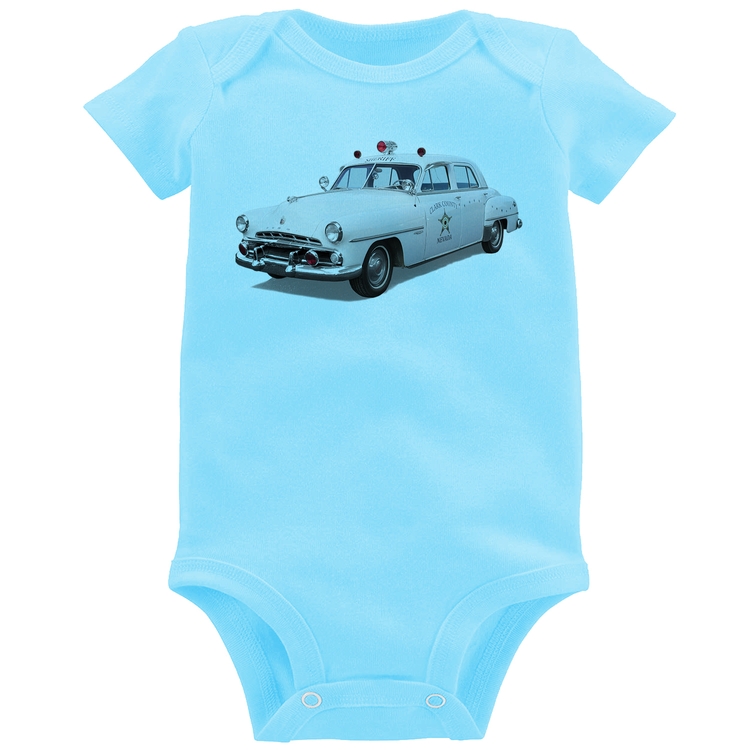 Body Bebê Sheriff Car - Azul Bebê