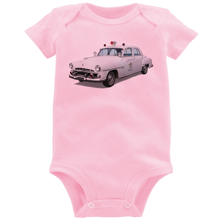 Body Bebê Sheriff Car - Rosa Bebê