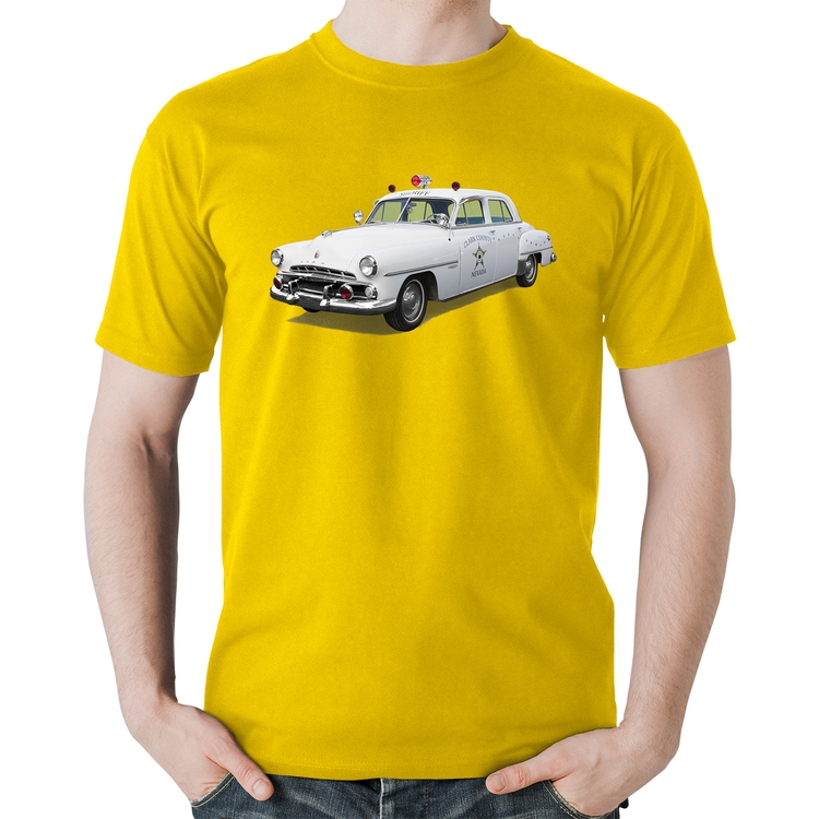 Camiseta Algodão Sheriff Car - Amarela