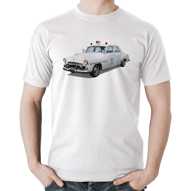 Camiseta Algodão Sheriff Car - Branca