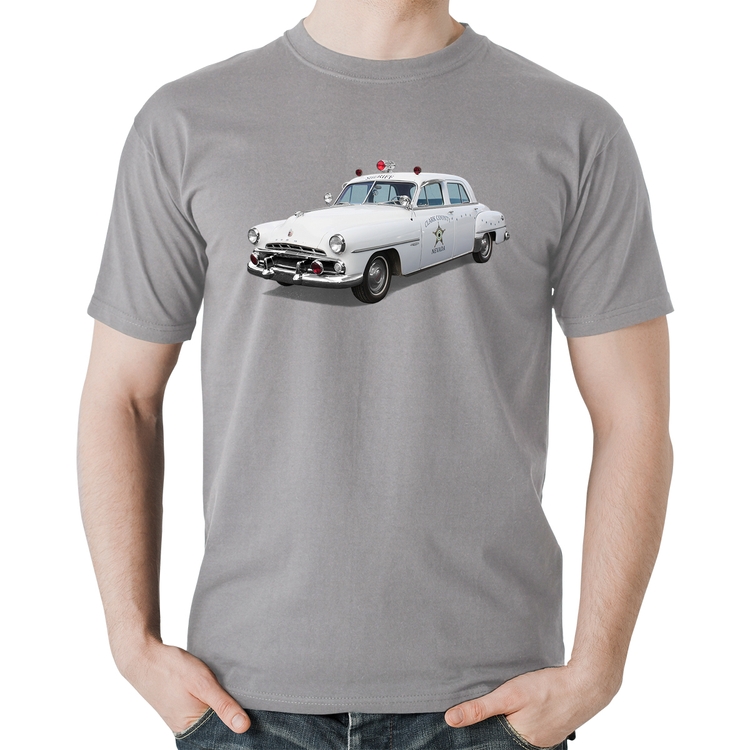 Camiseta Algodão Sheriff Car - Cinza