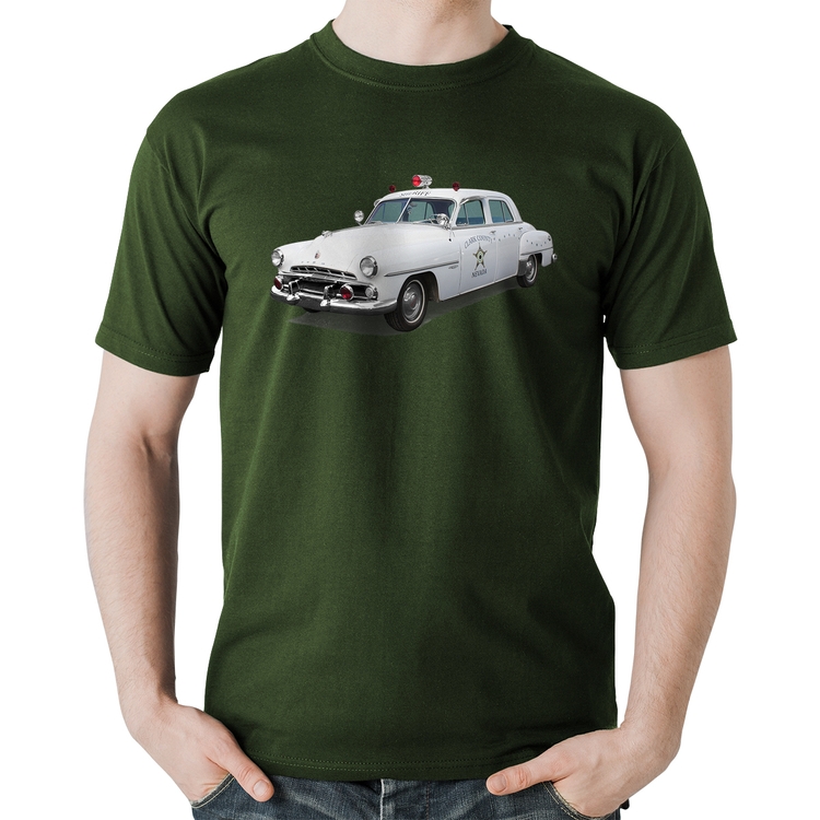 Camiseta Algodão Sheriff Car - Musgo