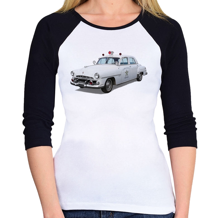 Baby Look Raglan Sheriff Car Manga 3/4