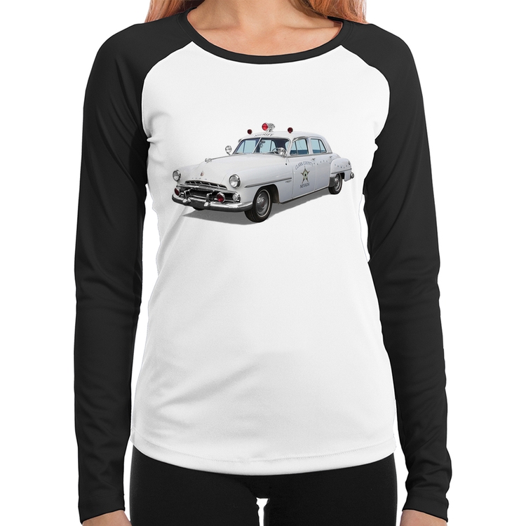 Baby Look Raglan Sheriff Car Manga Longa