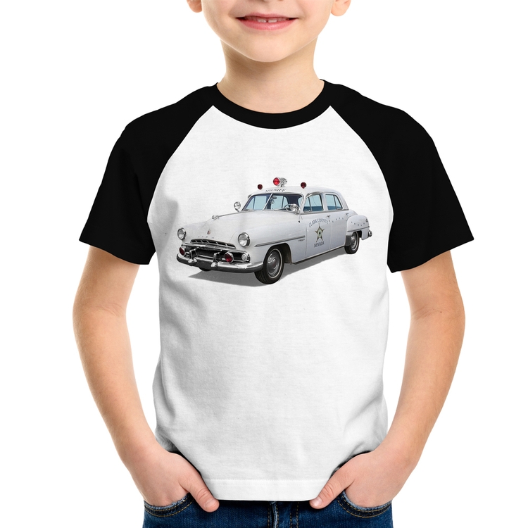 Camiseta Raglan Infantil Sheriff Car
