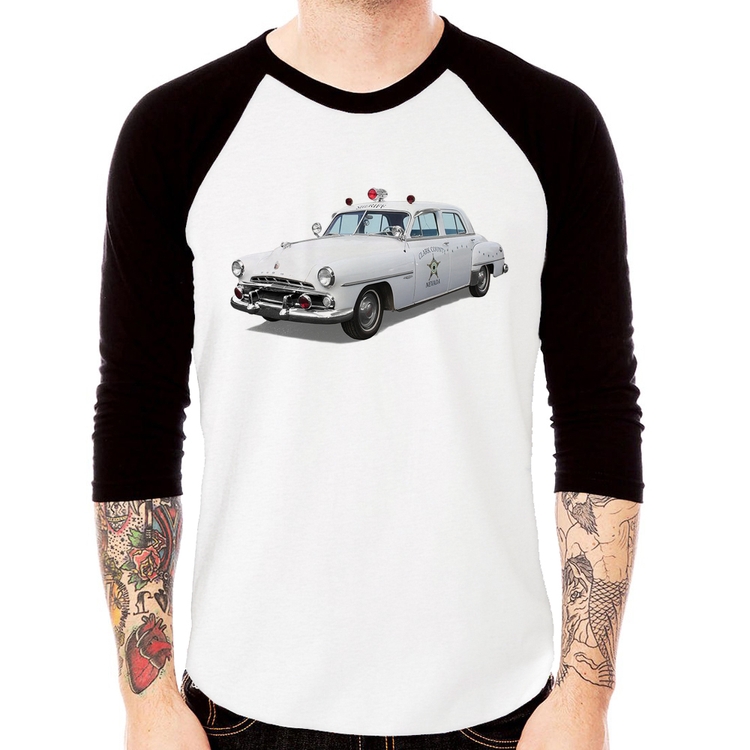 Camiseta Raglan Sheriff Car Manga 3/4