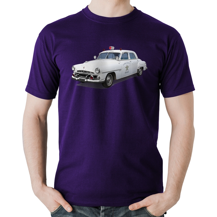 Camiseta Algodão Sheriff Car - Roxa