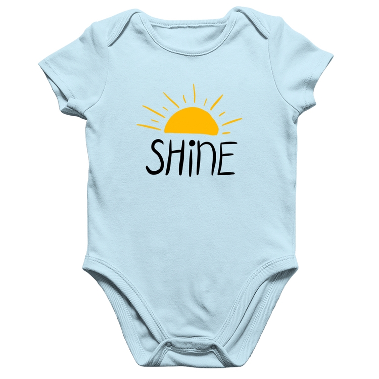 Body Bebê Algodão Shine - Azul Bebê