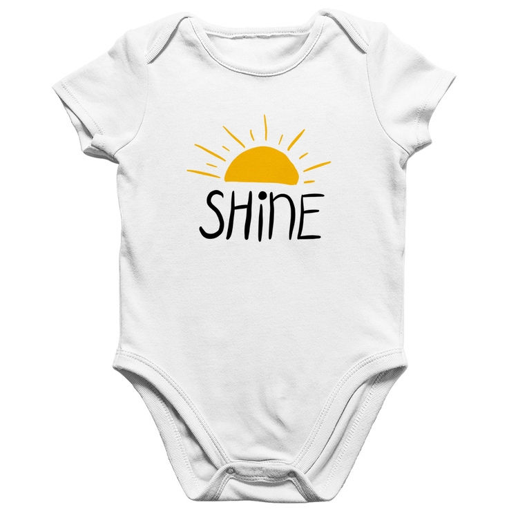 Body Bebê Algodão Shine - Branco