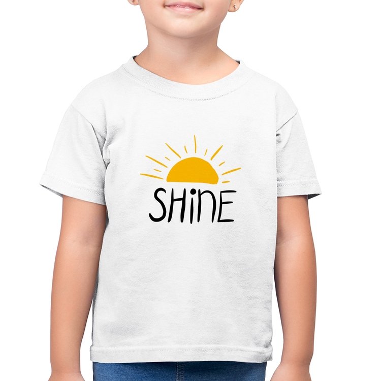 Camiseta Algodão Infantil Shine - Branca
