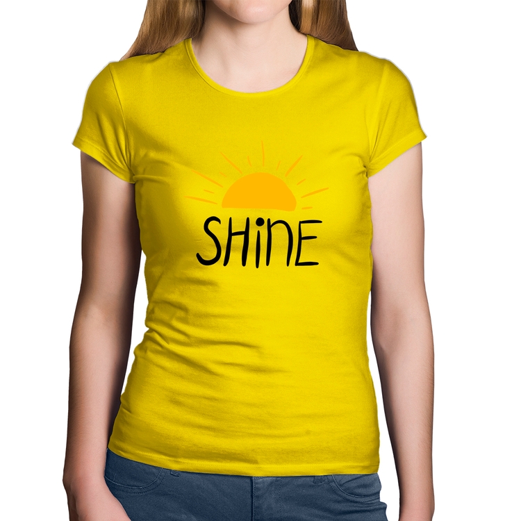 Baby Look Algodão Shine - Amarela