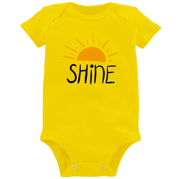 Body Bebê Shine - Amarelo
