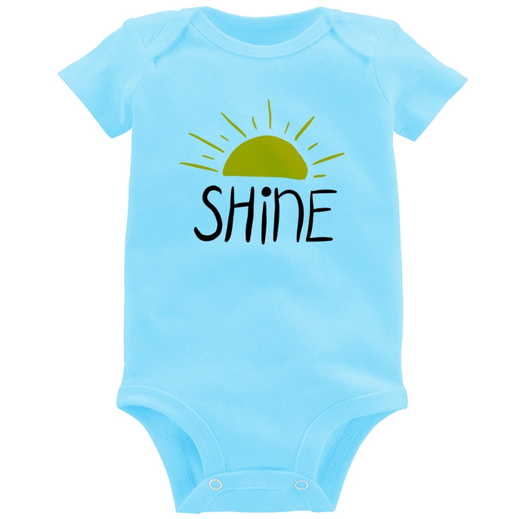 Body Bebê Shine - Azul Bebê