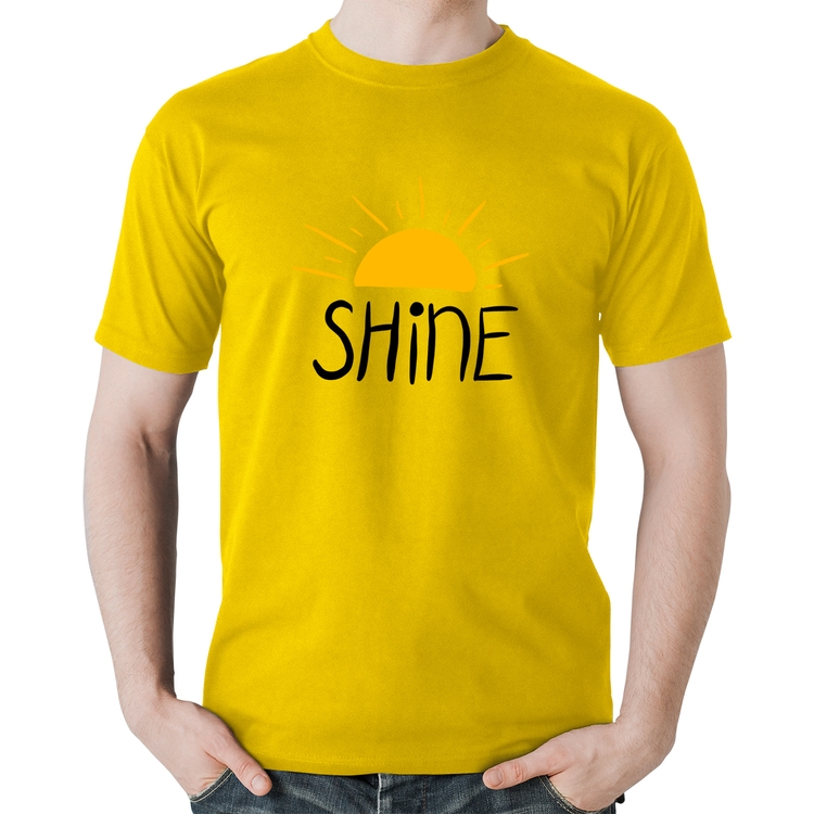 Camiseta Algodão Shine - Amarela