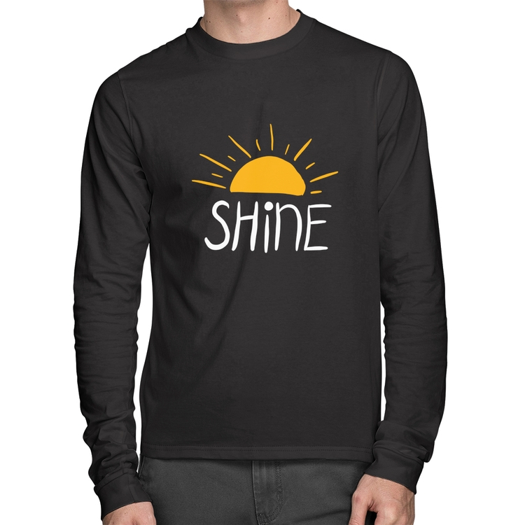 Camiseta Algodão Shine Manga Longa