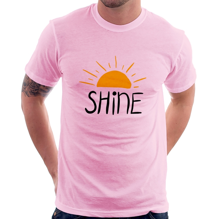 Camiseta Shine - Rosa Bebê
