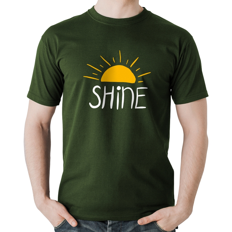 Camiseta Algodão Shine - Musgo