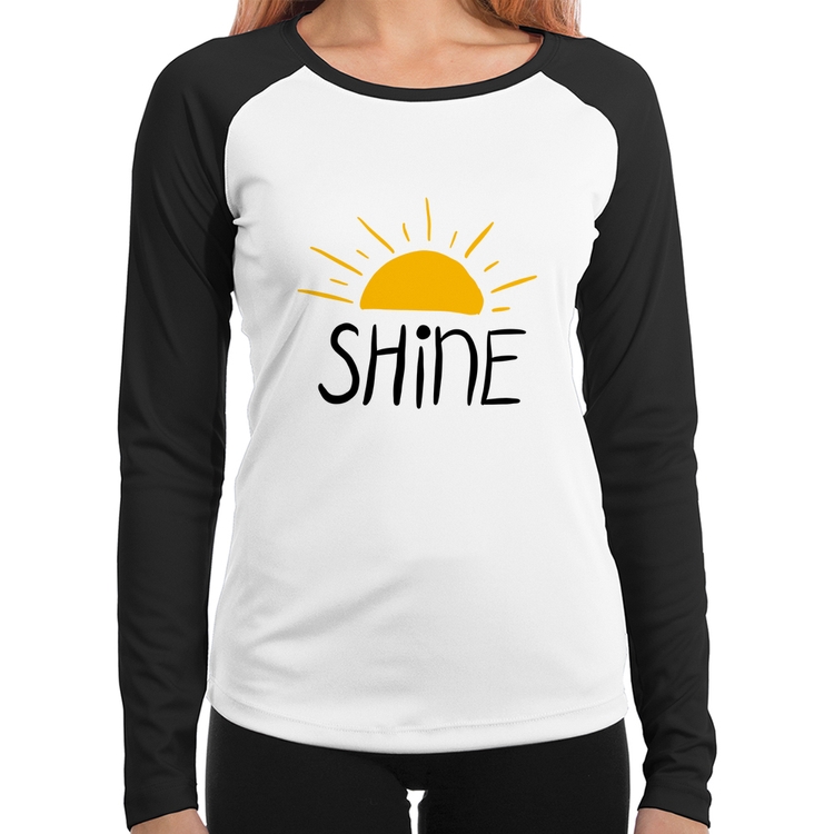 Baby Look Raglan Shine Manga Longa