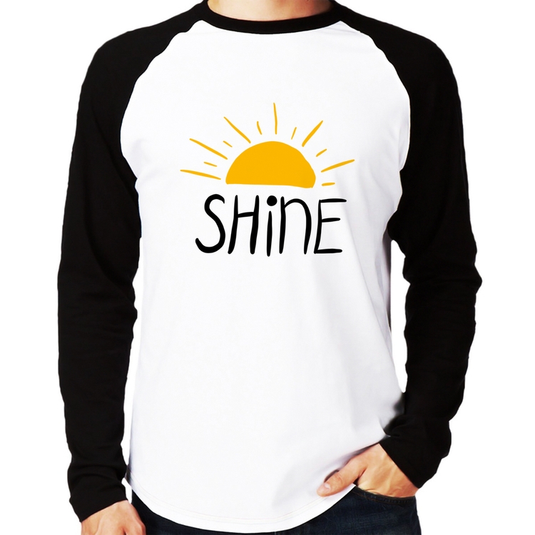 Camiseta Raglan Shine Manga Longa