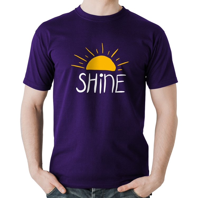 Camiseta Algodão Shine - Roxa