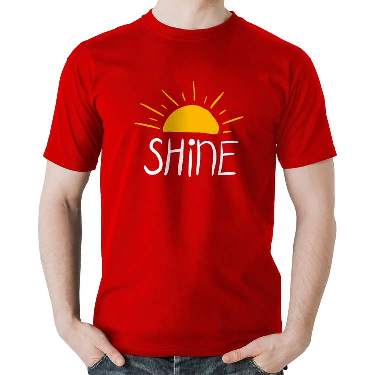Camiseta Algodão Shine - Vermelha