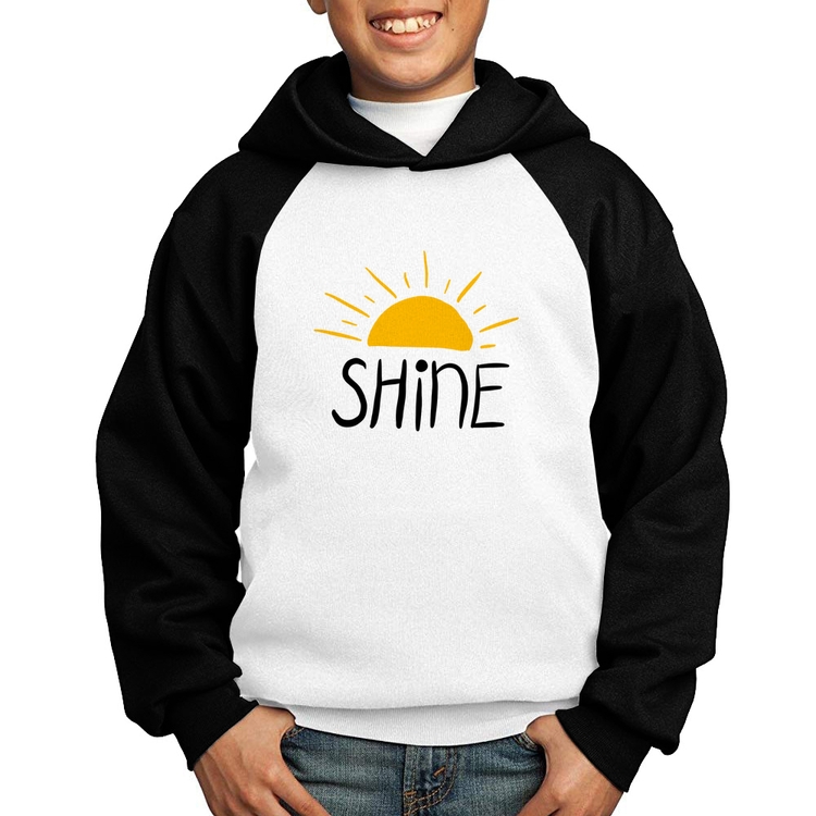 Moletom Infantil Shine - Branco/Preto