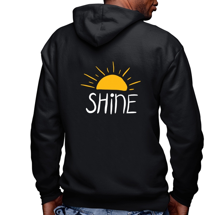 Blusa Moletom Shine Masculina com Capuz e Zíper
