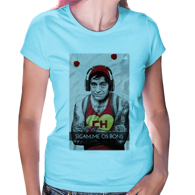 Baby Look Sigam-me os bons - Azul Bebê