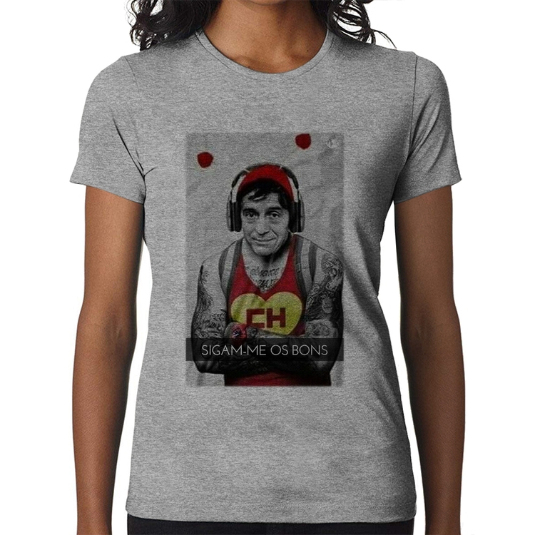 Baby Look Sigam-me os bons - Cinza