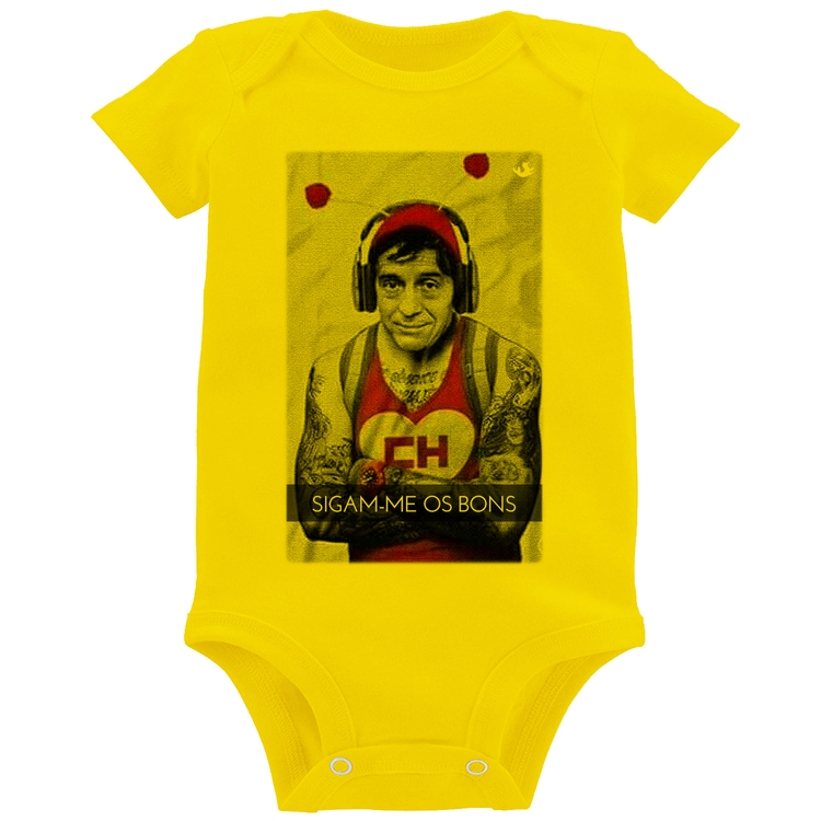 Body Bebê Sigam-me os bons - Amarelo