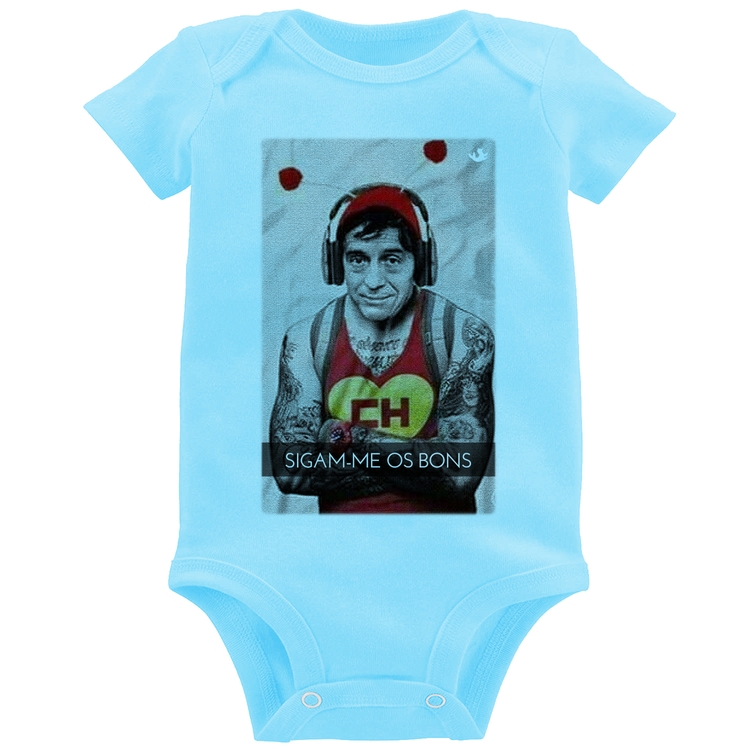 Body Bebê Sigam-me os bons - Azul Bebê