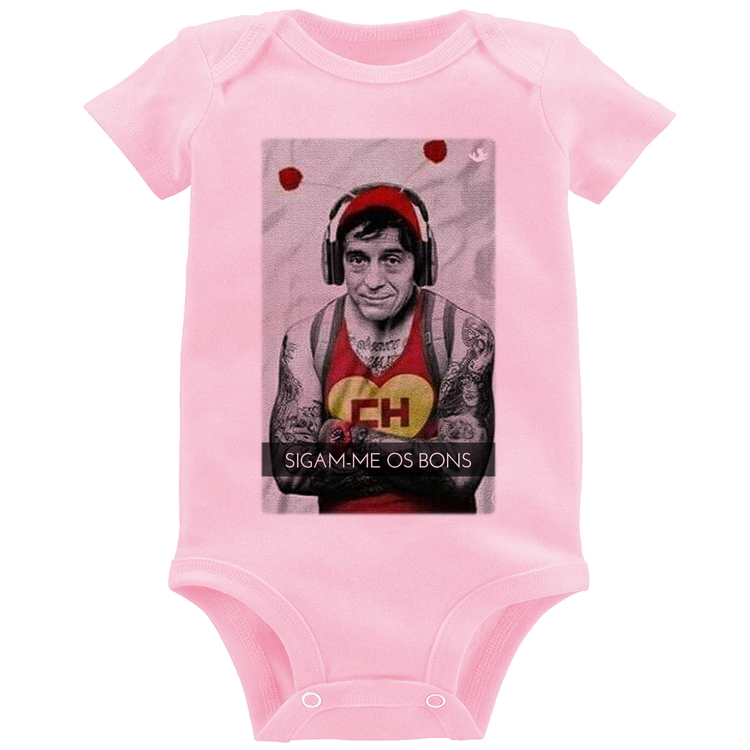 Body Bebê Sigam-me os bons - Rosa Bebê