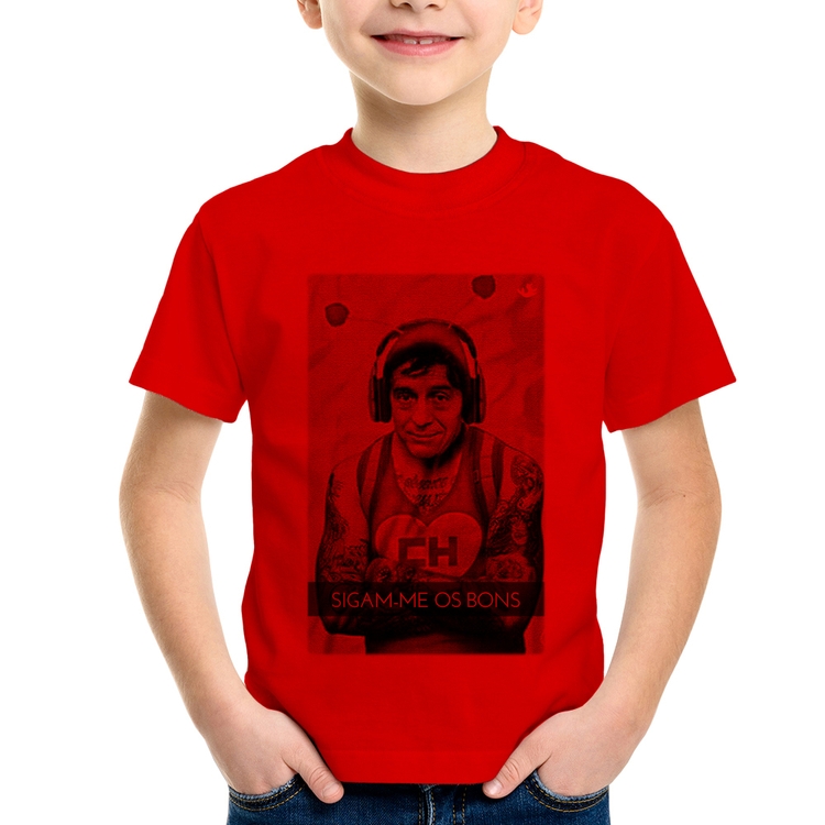 Camiseta Infantil Sigam-me os bons - Vermelha