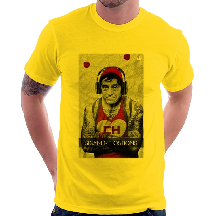 Camiseta Sigam-me os bons - Amarela