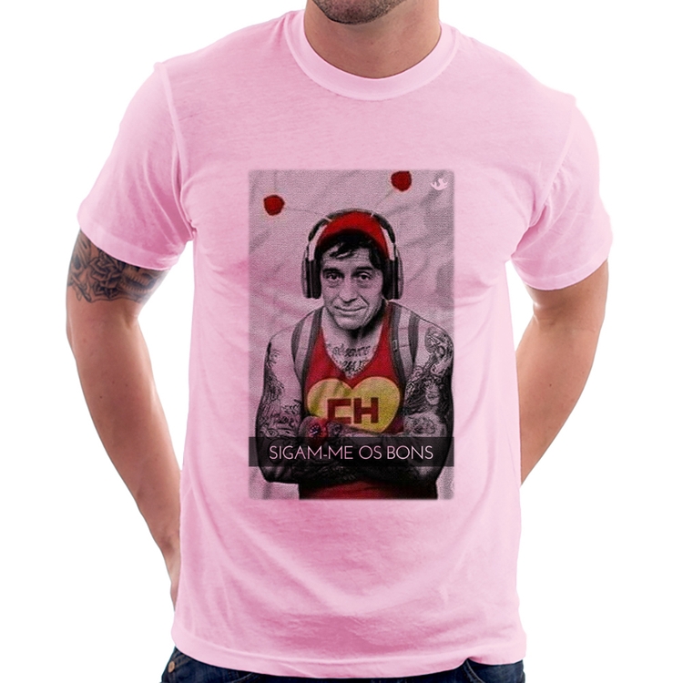 Camiseta Sigam-me os bons - Rosa Bebê
