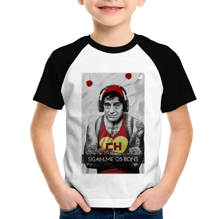 Camiseta Raglan Infantil Sigam-me os bons