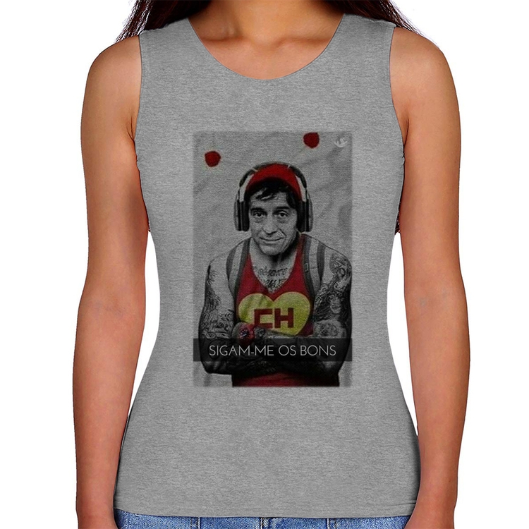 Regata Feminina Sigam-me os bons - Cinza