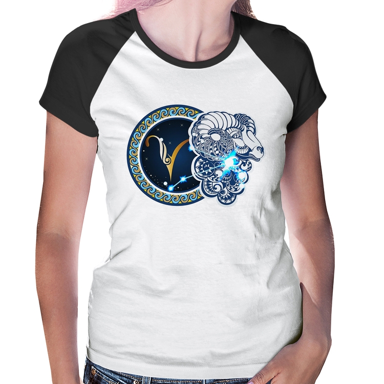 Baby Look Raglan Signo Áries Astrologia