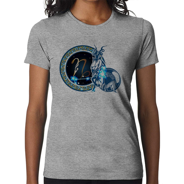 Baby Look Signo Capricórnio Astrologia - Cinza