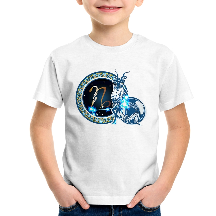 Camiseta Infantil Signo Capricórnio Astrologia